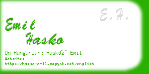 emil hasko business card